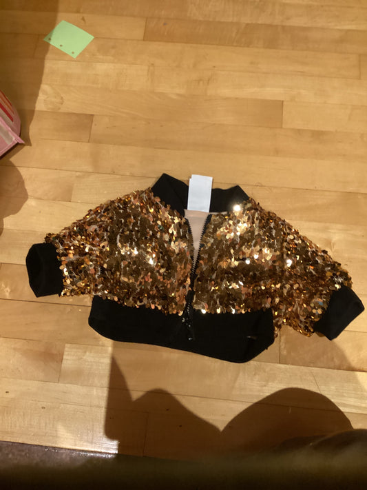Gold sparkly jacket- (1-2) Item #86